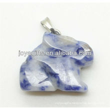 AAA Grade natural sodalite rabbit pendant for necklace